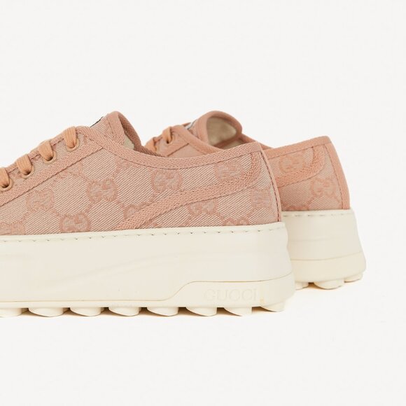 Gucci Pink New Canvas GG Monogram Platform Sneakers - Picture 8 of 11